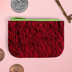 Red Zebra Stripes Mini Coin Purse from ArtsNow.com Front