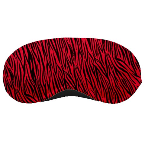 Red Zebra Stripes Sleeping Mask from ArtsNow.com Front