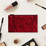 Red Zebra Stripes Cosmetic Bag (Small)