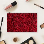 Red Zebra Stripes Cosmetic Bag (Medium)