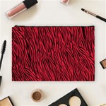 Red Zebra Stripes Cosmetic Bag (Large)