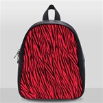 Red Zebra Stripes School Bag (Small)