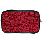 Red Zebra Stripes Toiletries Bag (Two Sides)