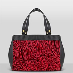 Red Zebra Stripes Oversize Office Handbag (2 Sides) from ArtsNow.com Front