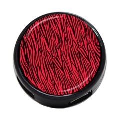 Red Zebra Stripes 4 Back