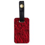 Red Zebra Stripes Luggage Tag (one side)