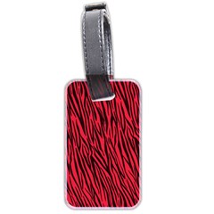 Red Zebra Stripes Luggage Tag (two sides) from ArtsNow.com Back