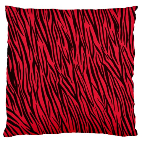 Red Zebra Stripes Large Cushion Case (One Side) from ArtsNow.com Front