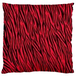 Red Zebra Stripes Large Cushion Case (One Side)