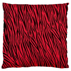 Red Zebra Stripes Large Cushion Case (Two Sides) from ArtsNow.com Front