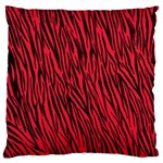 Red Zebra Stripes Large Cushion Case (Two Sides)