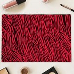 Red Zebra Stripes Cosmetic Bag (XXL)