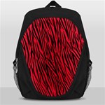 Red Zebra Stripes Backpack Bag