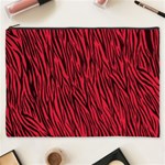 Red Zebra Stripes Cosmetic Bag (XXXL)