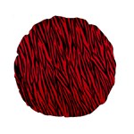 Red Zebra Stripes Standard 15  Premium Round Cushion 