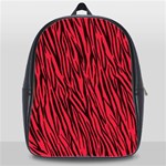 Red Zebra Stripes School Bag (XL)