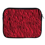 Red Zebra Stripes Apple iPad 2/3/4 Zipper Case