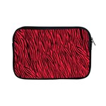 Red Zebra Stripes Apple iPad Mini Zipper Case