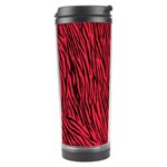 Red Zebra Stripes Travel Tumbler