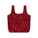 Red Zebra Stripes Full Print Recycle Bag (S)