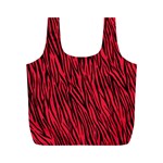 Red Zebra Stripes Full Print Recycle Bag (M)