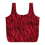 Red Zebra Stripes Full Print Recycle Bag (L)