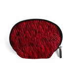 Red Zebra Stripes Accessory Pouch (Small)