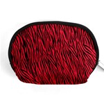 Red Zebra Stripes Accessory Pouch (Medium)