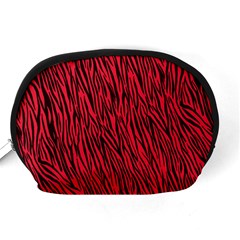 Red Zebra Stripes Accessory Pouch (Medium) from ArtsNow.com Back