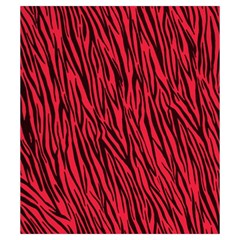 Red Zebra Stripes Drawstring Pouch (Small) from ArtsNow.com Front