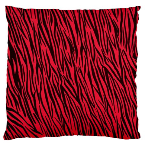 Red Zebra Stripes Standard Flano Cushion Case (One Side) from ArtsNow.com Front