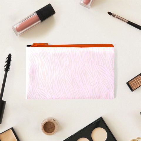 Red Zebra Stripes Cosmetic Bag (XS) from ArtsNow.com Front