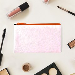 Red Zebra Stripes Cosmetic Bag (XS) from ArtsNow.com Front