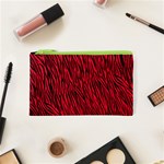 Red Zebra Stripes Cosmetic Bag (XS)