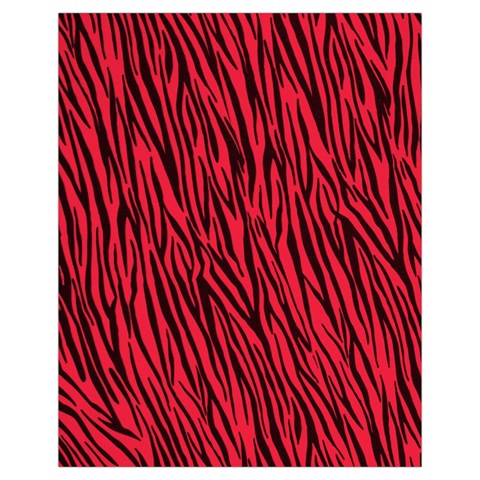 Red Zebra Stripes Drawstring Pouch (XL) from ArtsNow.com Front