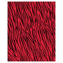 Red Zebra Stripes Drawstring Pouch (XL) from ArtsNow.com Front