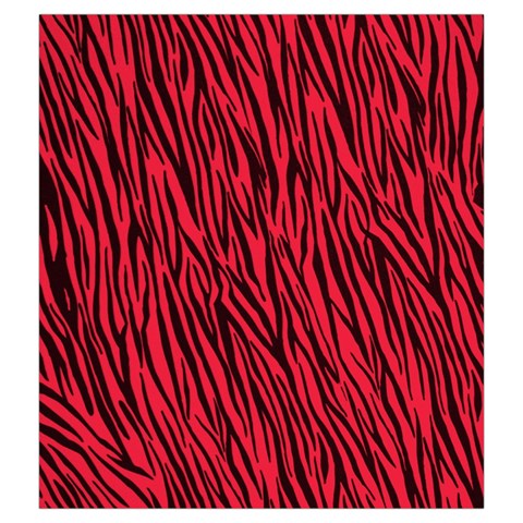 Red Zebra Stripes Drawstring Pouch (XXL) from ArtsNow.com Front