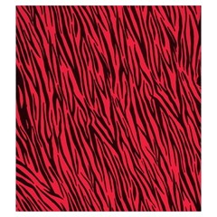 Red Zebra Stripes Drawstring Pouch (XXL) from ArtsNow.com Back