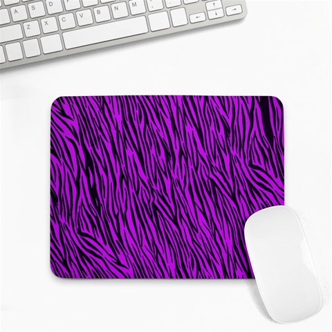 Purple Zebra Stripes Small Mousepad from ArtsNow.com Front