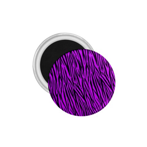 Purple Zebra Stripes 1.75  Magnet from ArtsNow.com Front