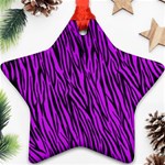 Purple Zebra Stripes Ornament (Star)