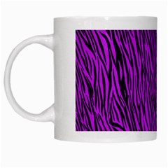 Purple Zebra Stripes White Mug from ArtsNow.com Left