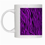 Purple Zebra Stripes White Mug