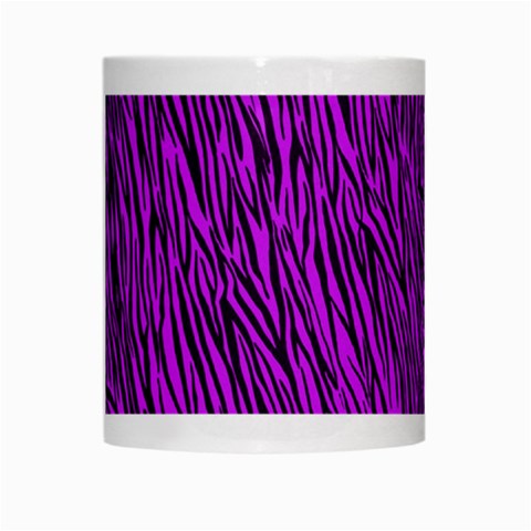 Purple Zebra Stripes White Mug from ArtsNow.com Center