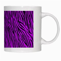 Purple Zebra Stripes White Mug from ArtsNow.com Right