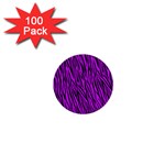 Purple Zebra Stripes 1  Mini Button (100 pack) 