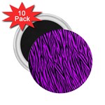 Purple Zebra Stripes 2.25  Magnet (10 pack)