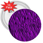 Purple Zebra Stripes 3  Button (10 pack)