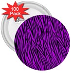 Purple Zebra Stripes 3  Button (100 pack)