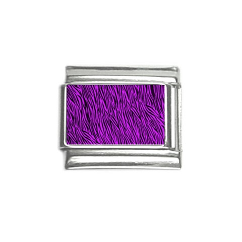 Purple Zebra Stripes Italian Charm (9mm) from ArtsNow.com Front